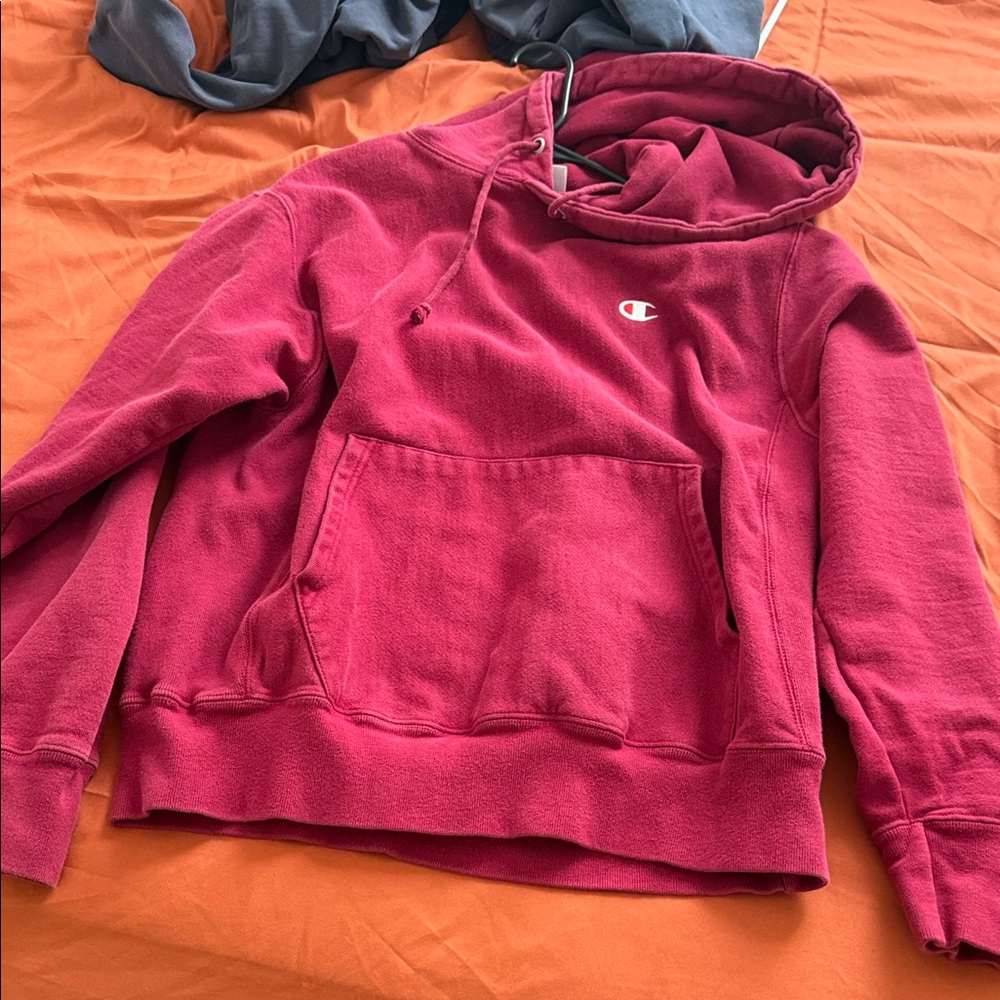Champion Burgundy Hoodie with Logo